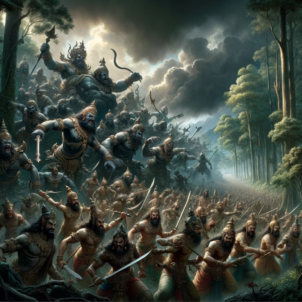 The Rakshasa Army Approaches Pañcavati